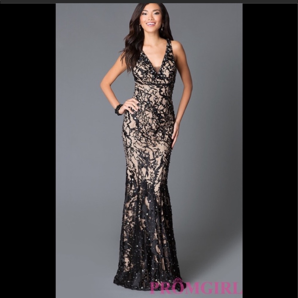 NWT! Black embellished mermaid gown JVN by Jovani